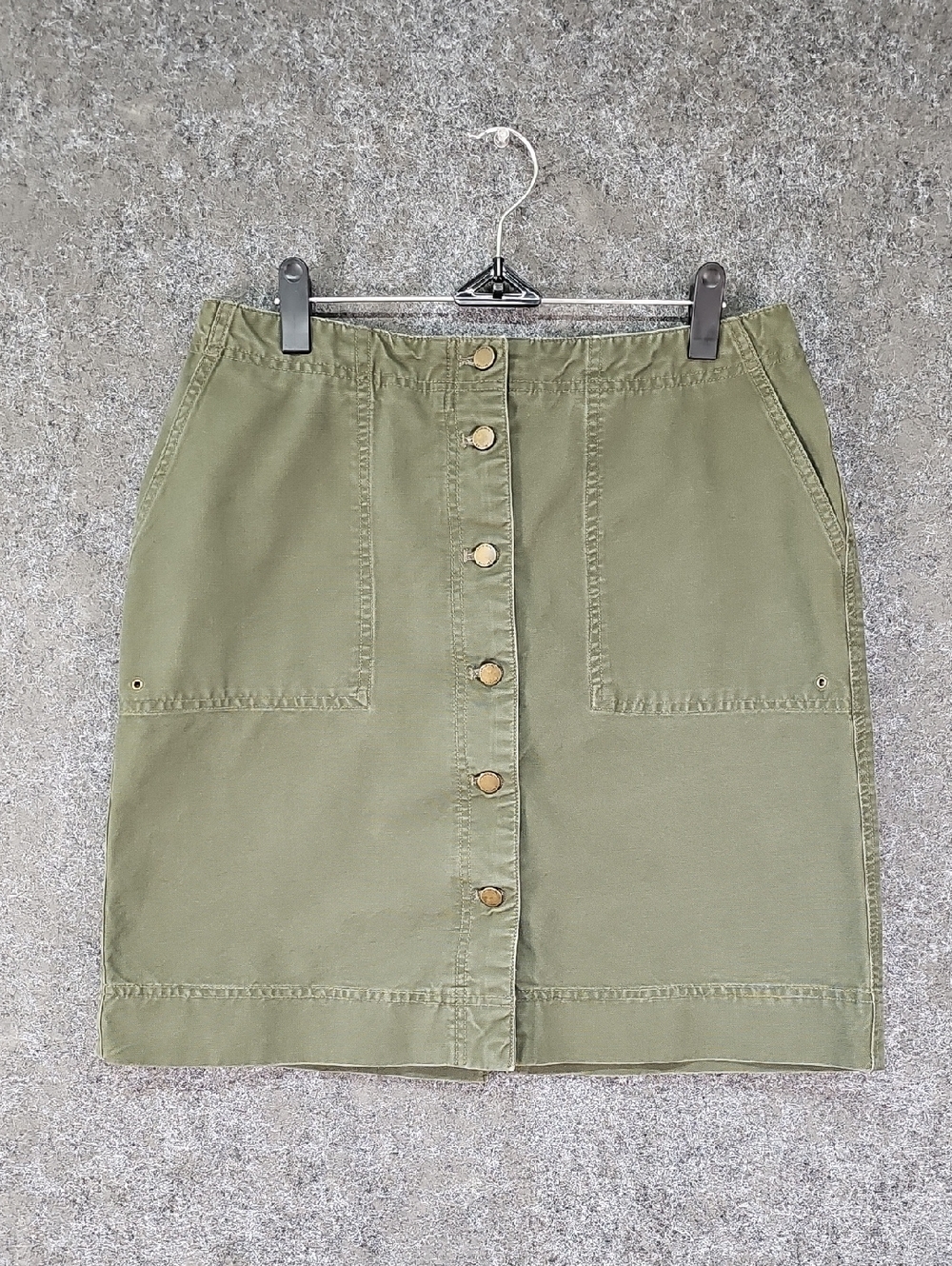 Lauren Ralph Lauren button front skirt, Olive Green, Size 10